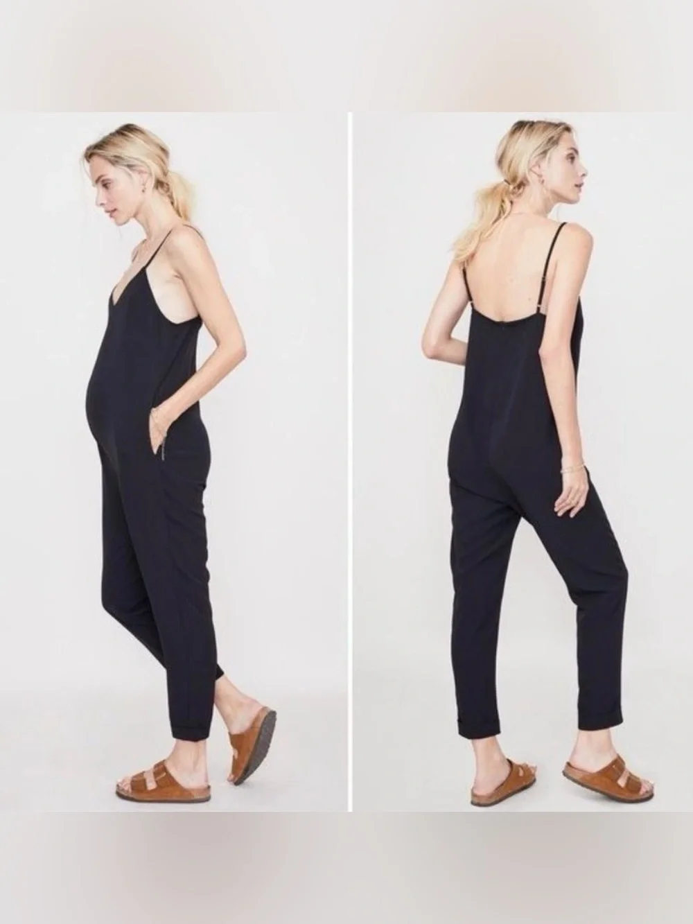 Hatch The Georgie Jumper Jumpsuit Black Size 0 Maternity XS Small 0 2 Casual